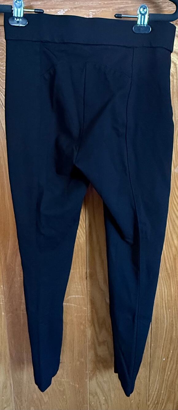 Anne Klein Black Pintuck Ponte Skinny Pants / Leggings -  S